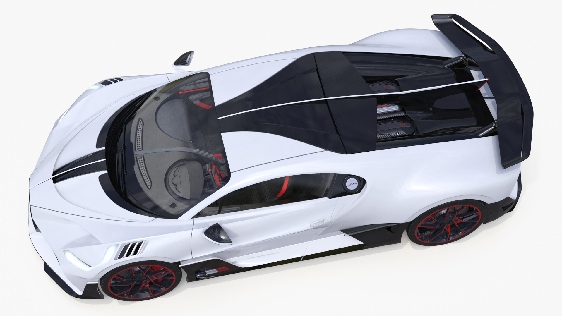 3D model Bugatti Divo White Rigged