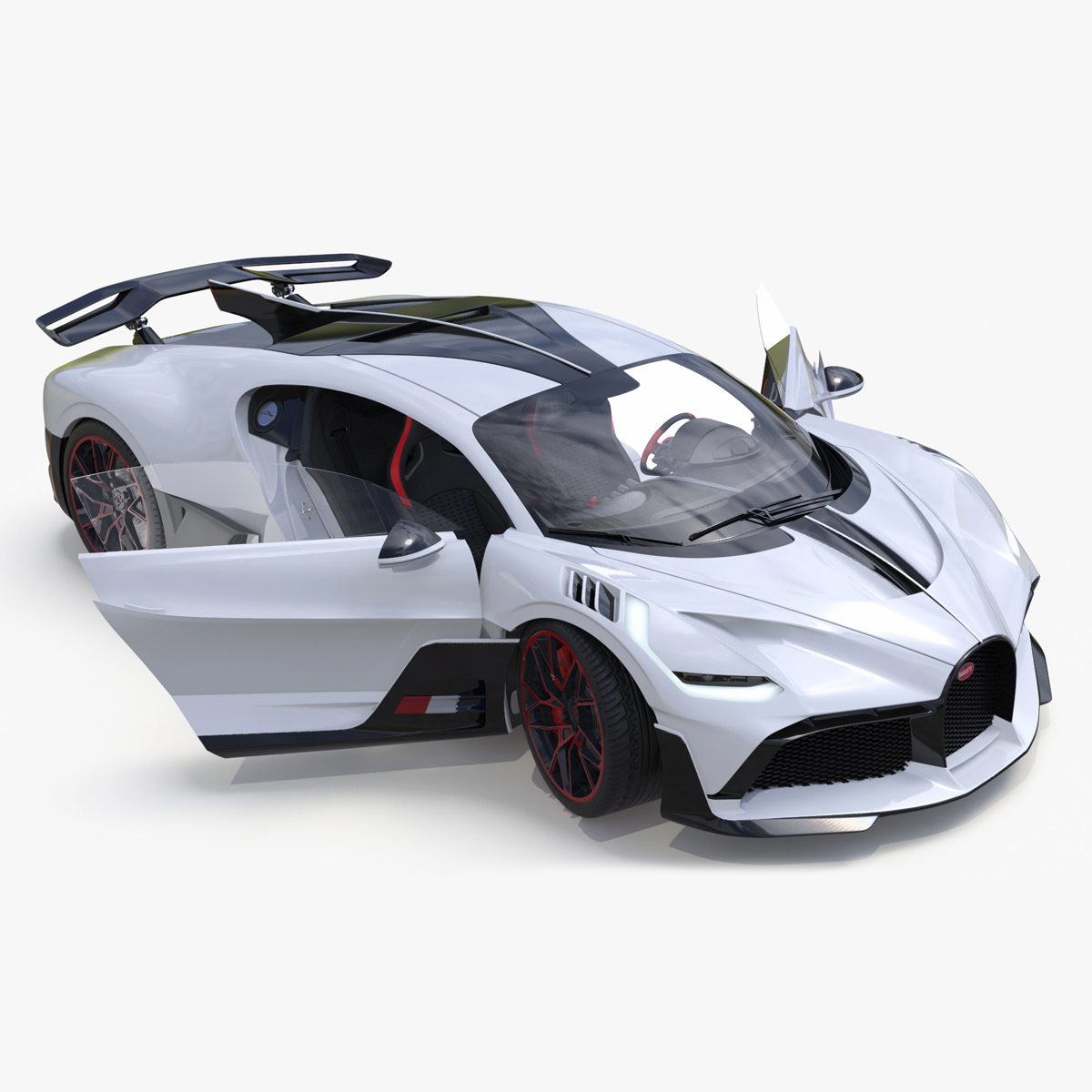 3D model Bugatti Divo White Rigged