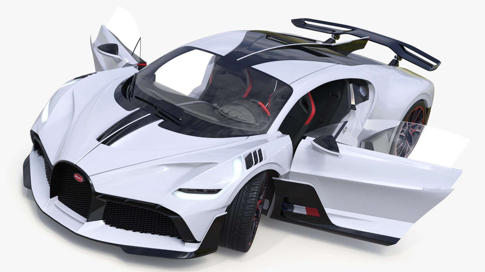 3D model Bugatti Divo White Rigged