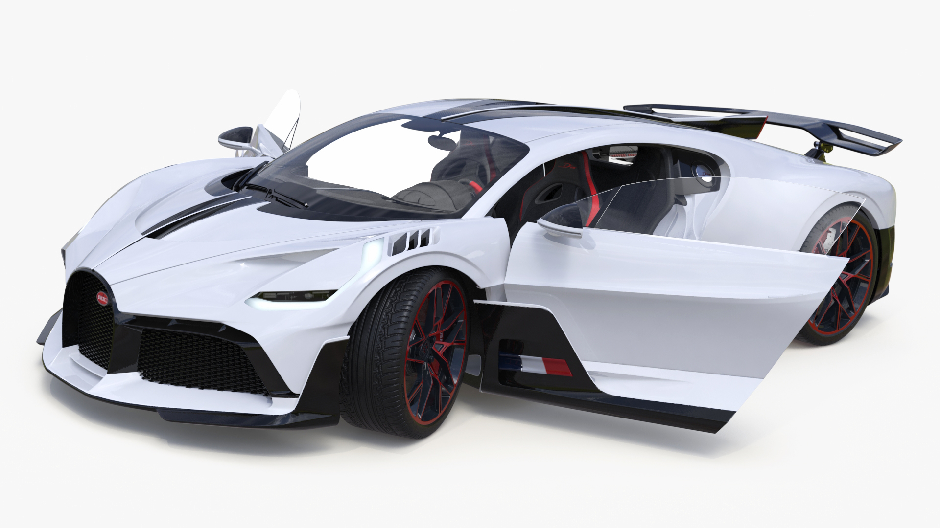 3D model Bugatti Divo White Rigged