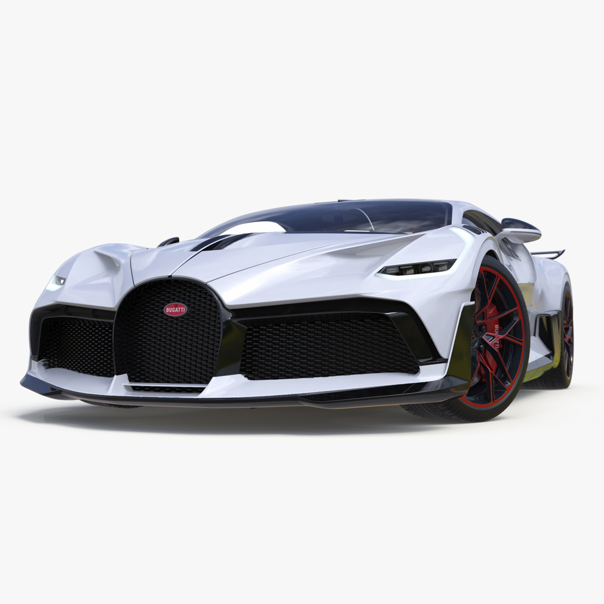 3D model Bugatti Divo White Rigged