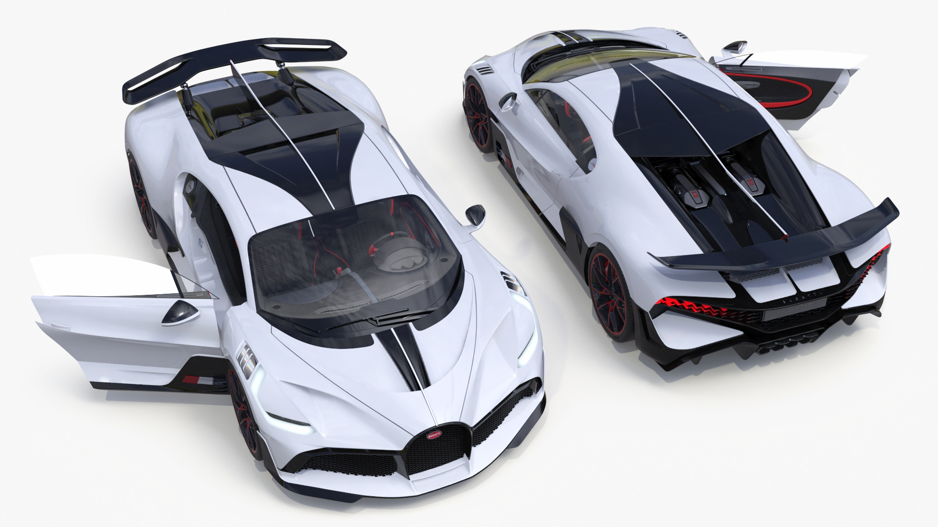 3D model Bugatti Divo White Rigged