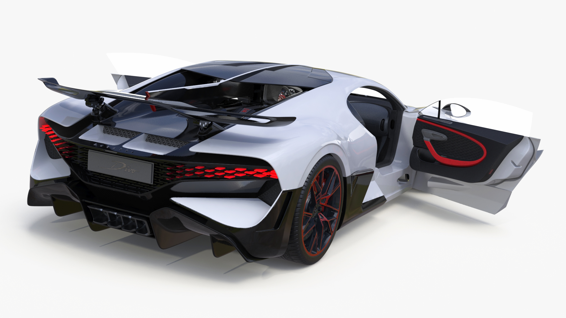 3D model Bugatti Divo White Rigged