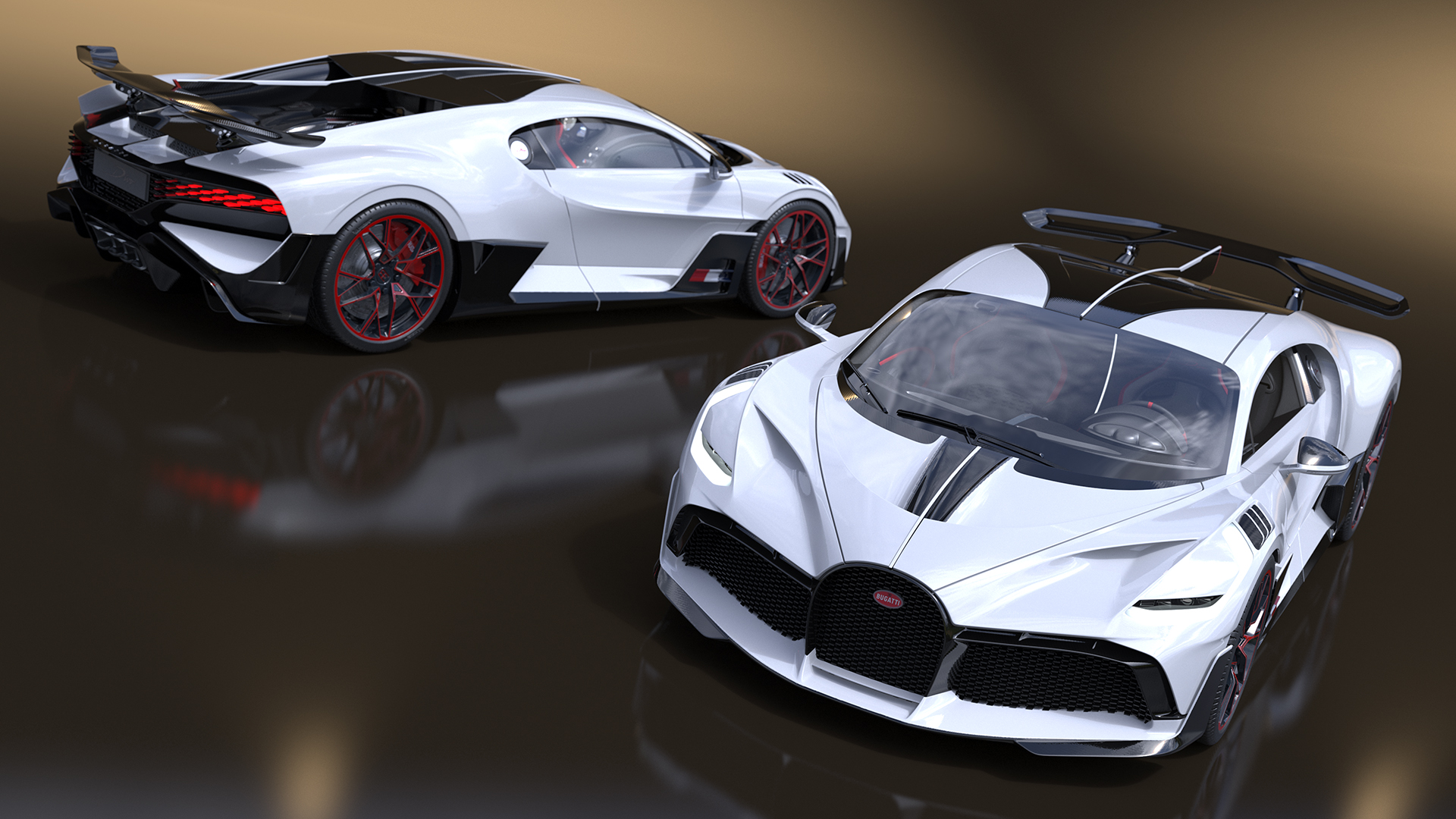 3D model Bugatti Divo White Rigged