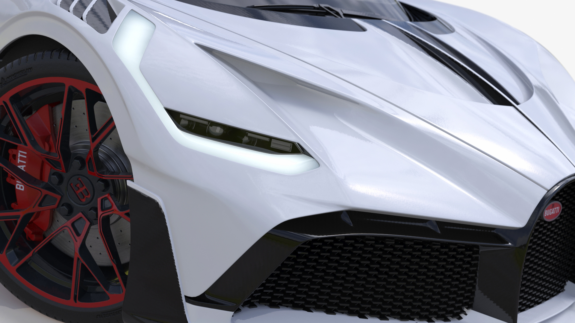 3D model Bugatti Divo White Rigged