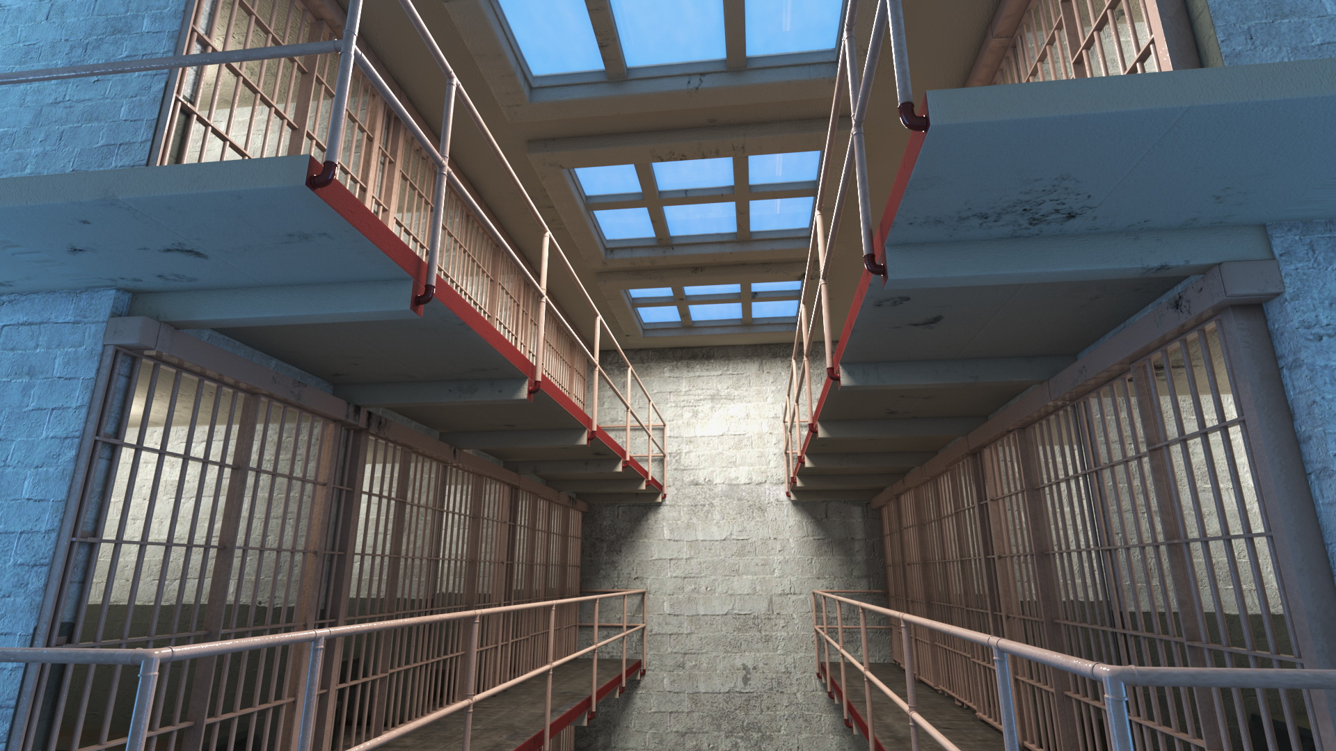 Alcatraz Block Cellhouse 3D model