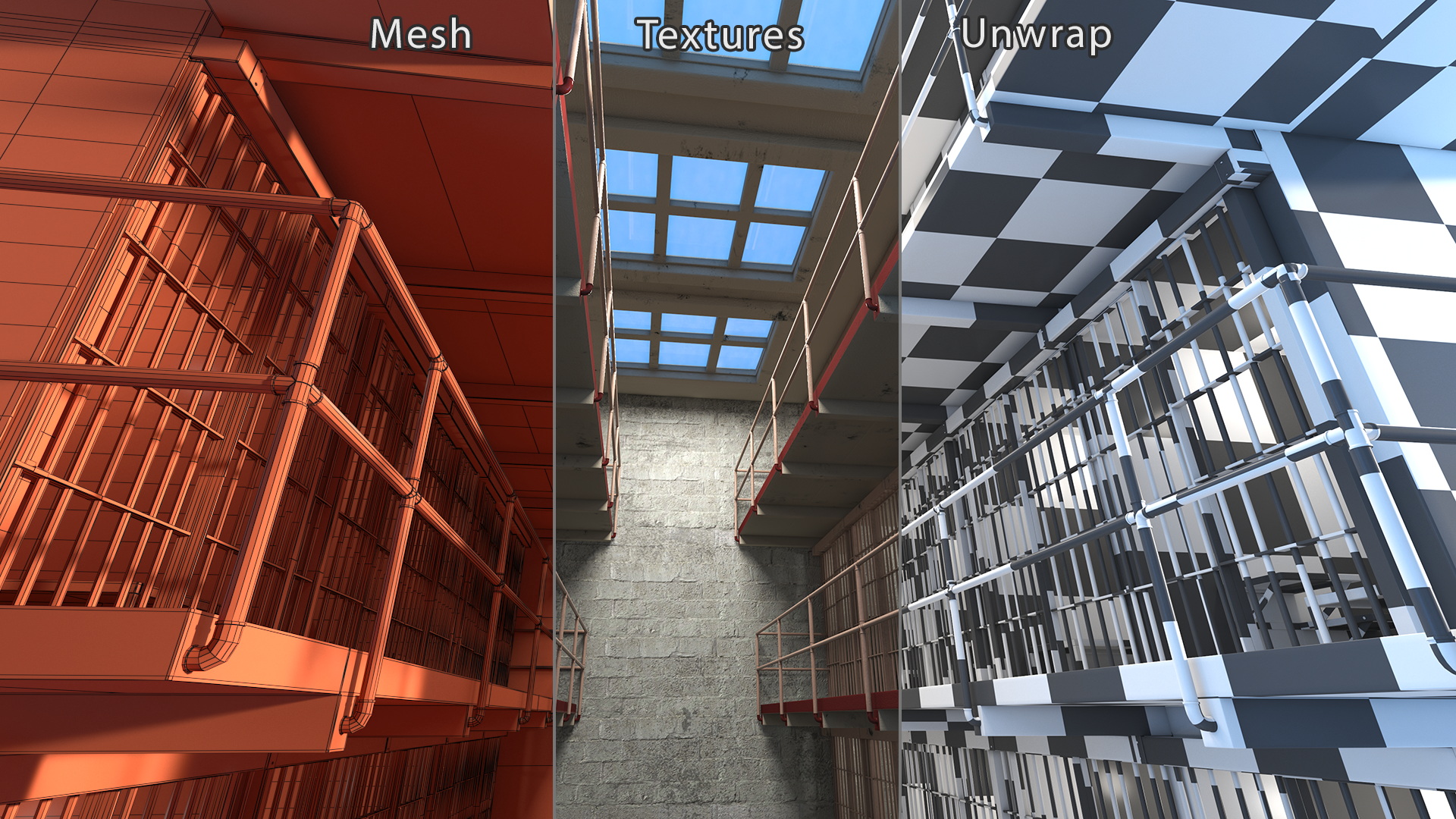 Alcatraz Block Cellhouse 3D model