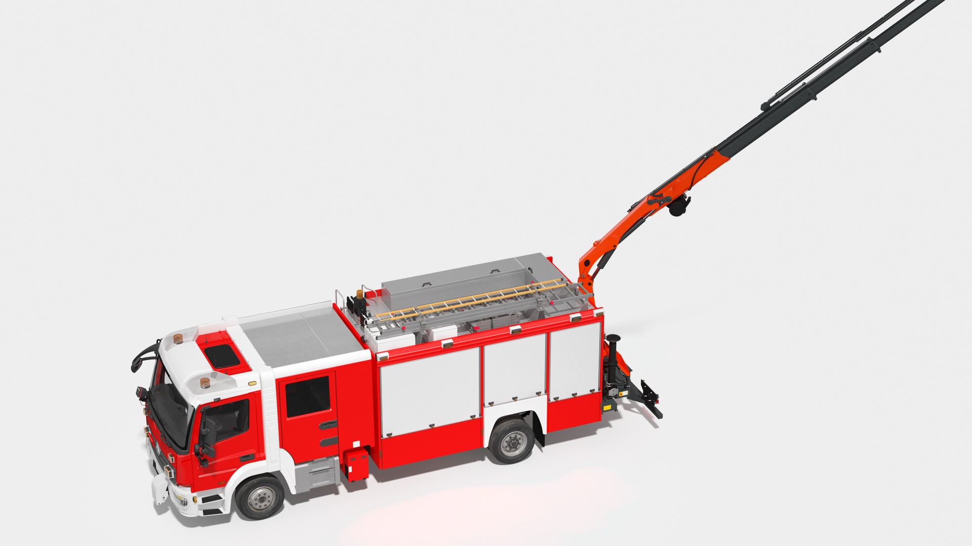 3D Modern Fire Truck Rigged for Maya model