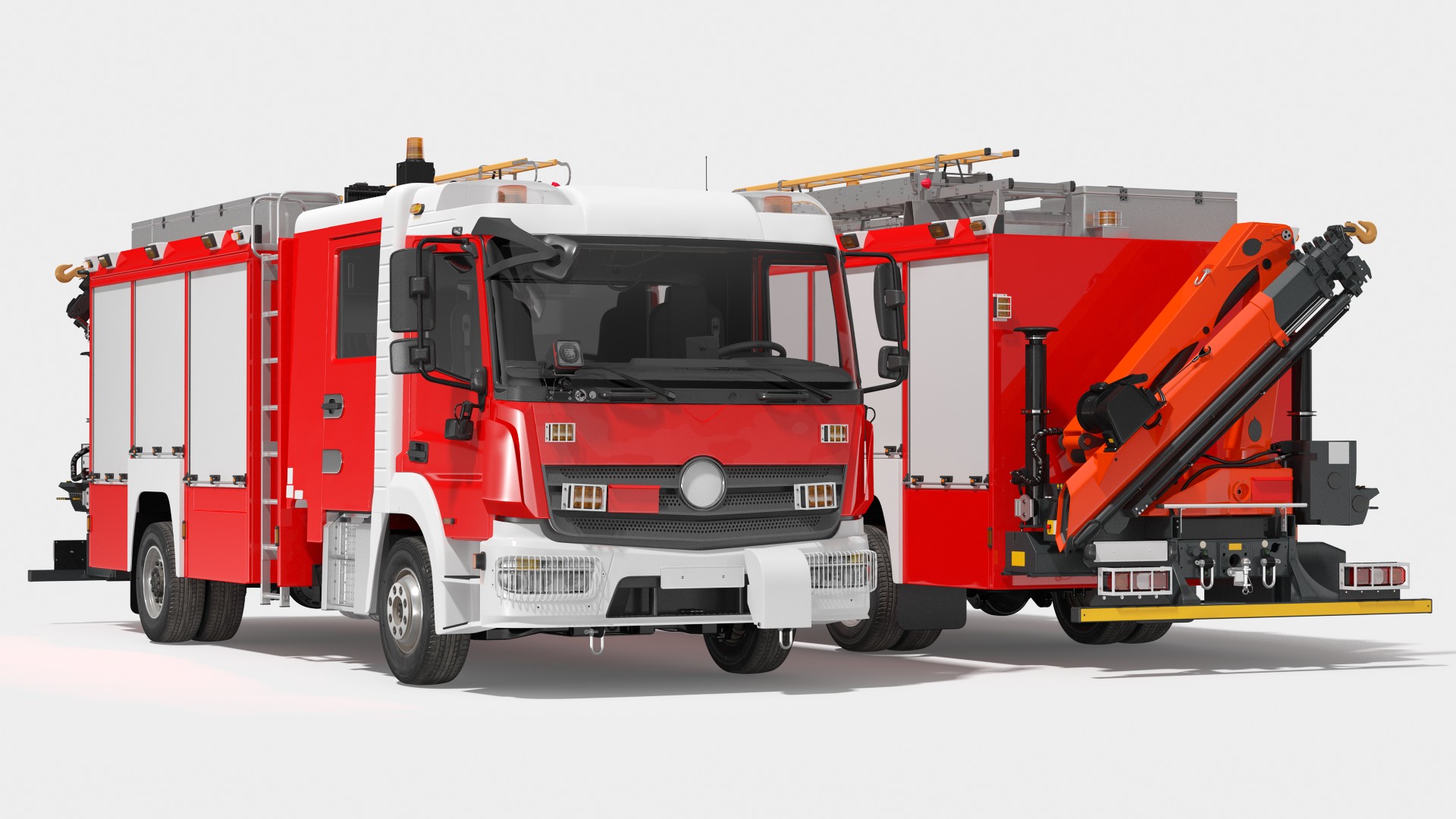 3D Modern Fire Truck Rigged for Maya model