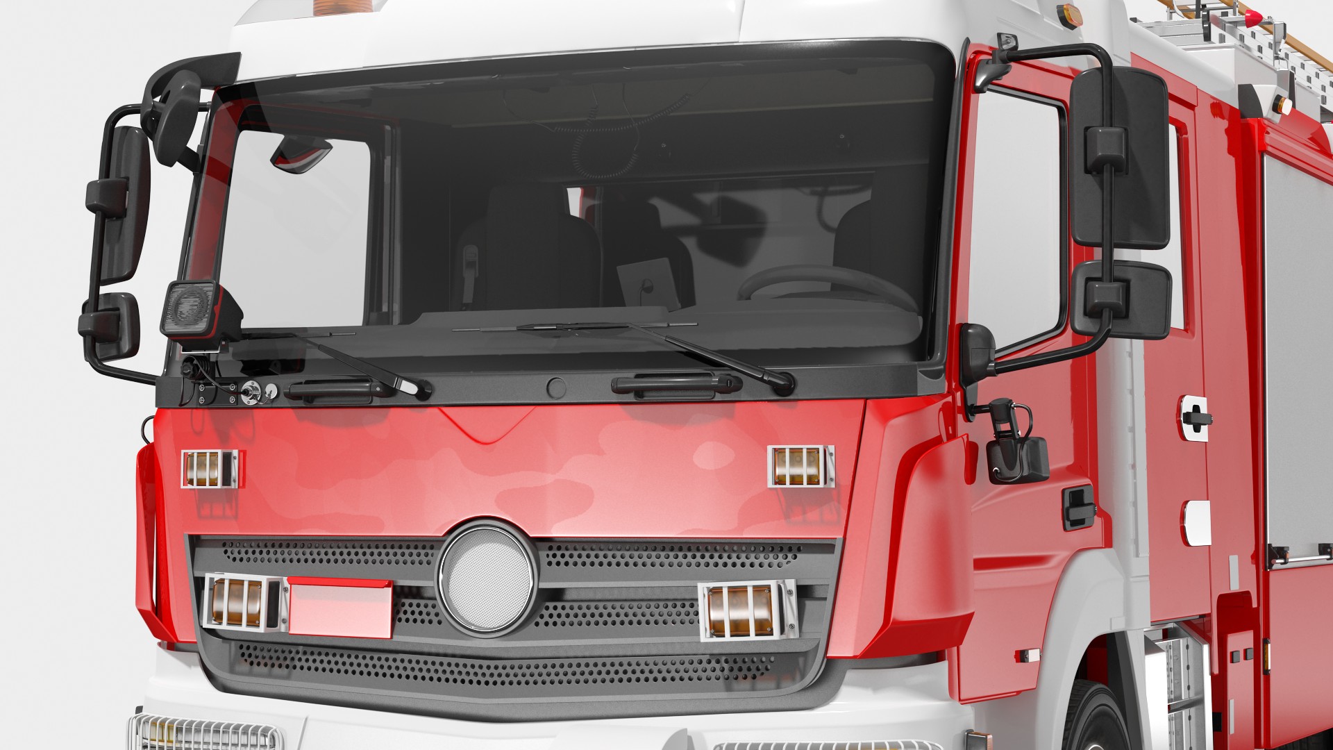 3D Modern Fire Truck Rigged for Maya model