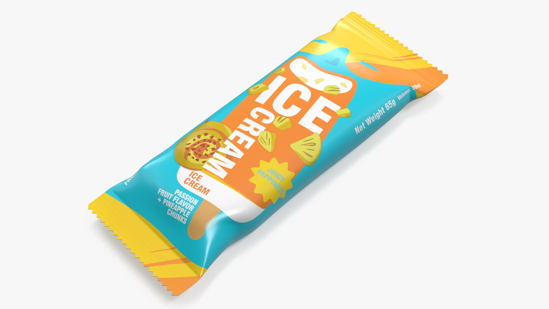 Pineapple Ice Cream Packaging 3D model