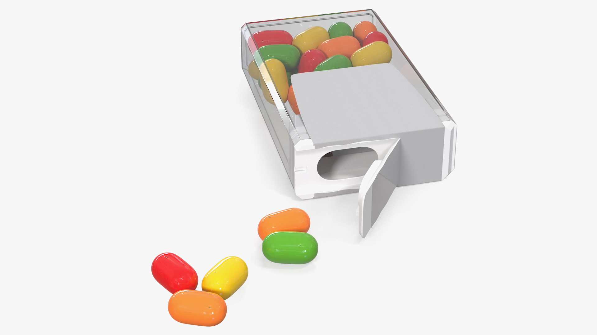 3D Colorful Candy Mints Spilled model