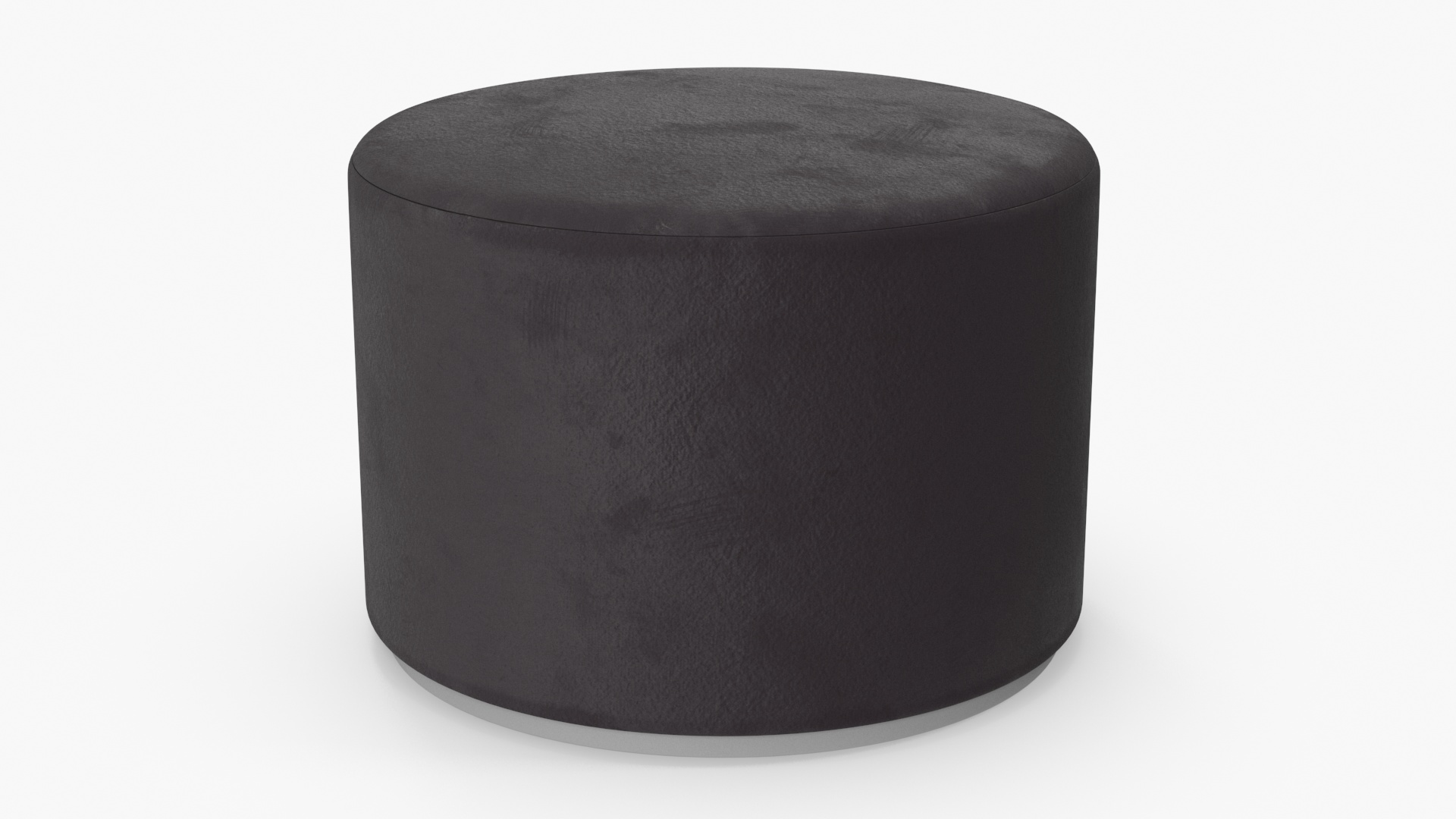 3D model Round Fabric Ottoman Footstool