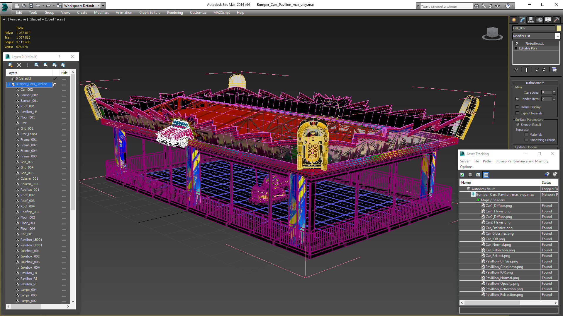 3D model Bumper Cars Pavilion