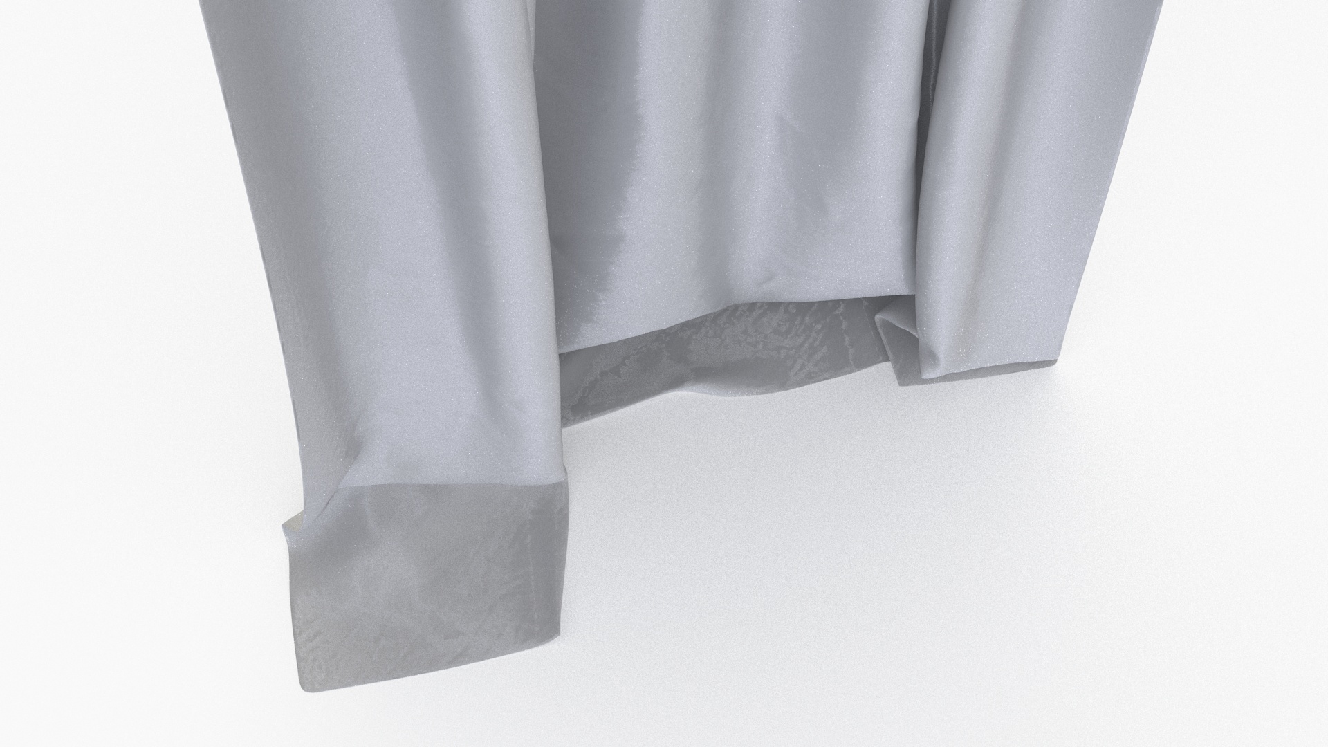 Classic Curtains on Metal Rod 3D model