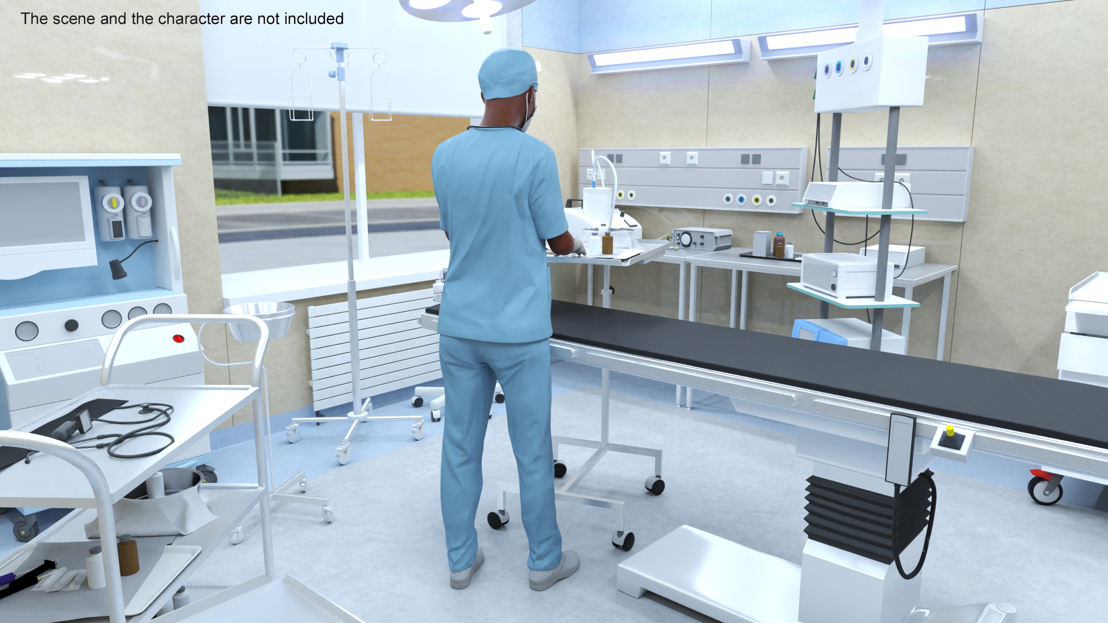 3D Healthcare Professional Scrubs Uniform model