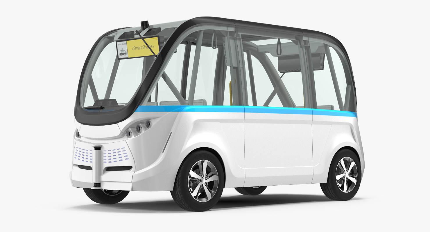 3D Electric Driverless Bus Generic