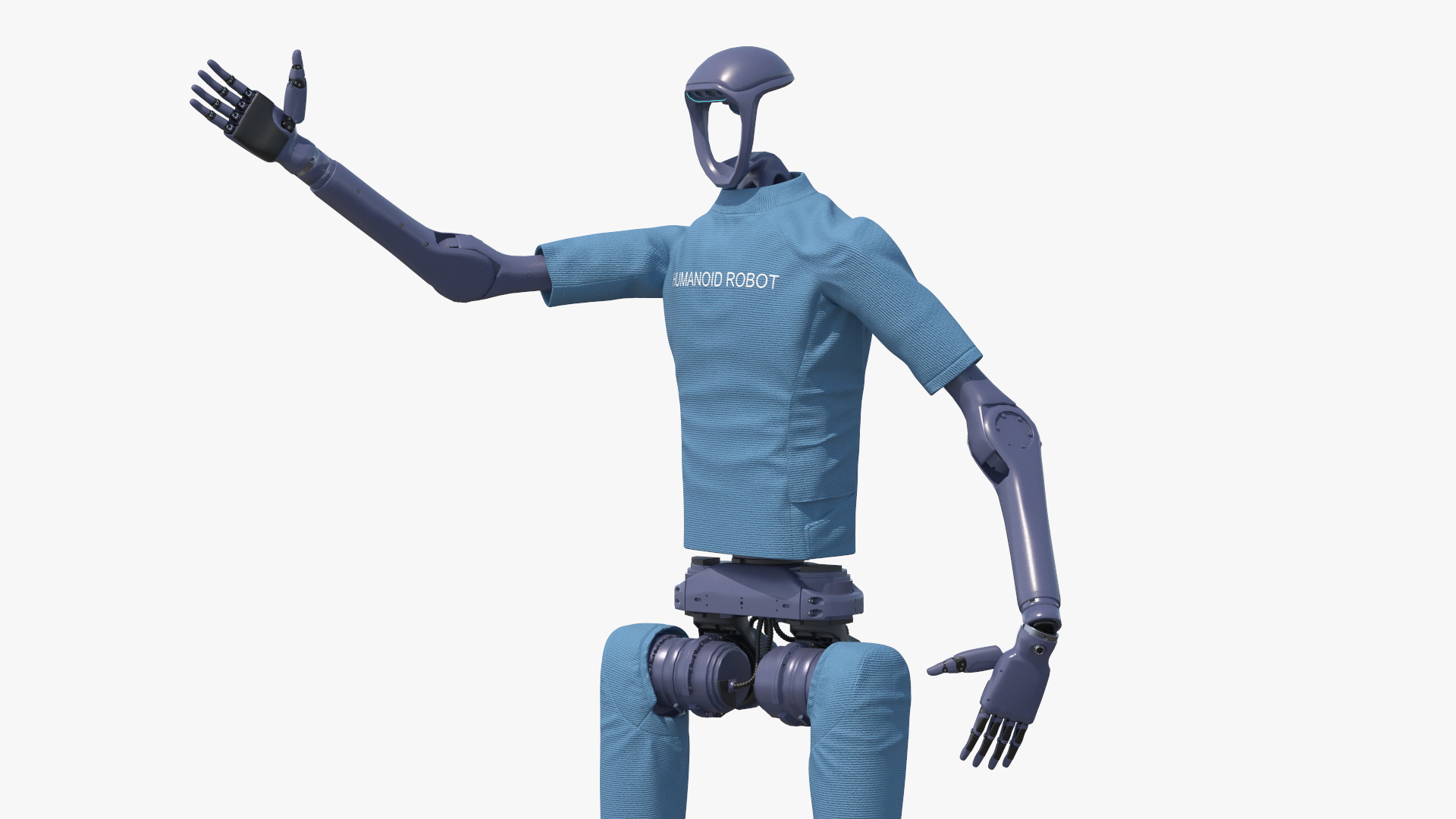 Humanoid Robot with Dexterous Hands Rigged 3D