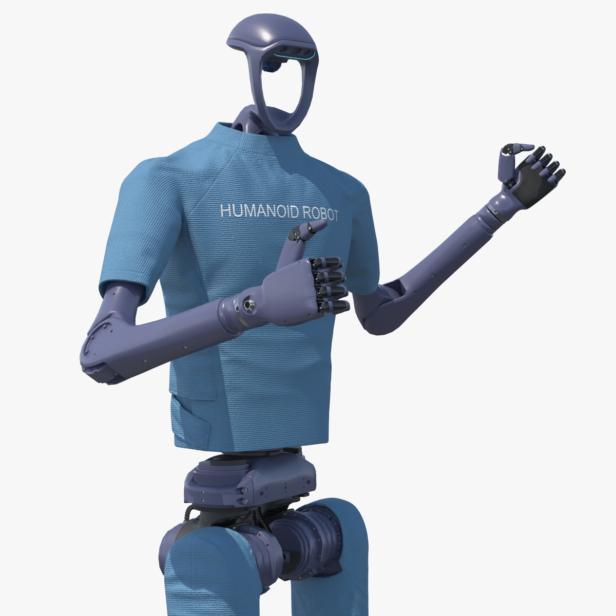 Humanoid Robot with Dexterous Hands Rigged 3D