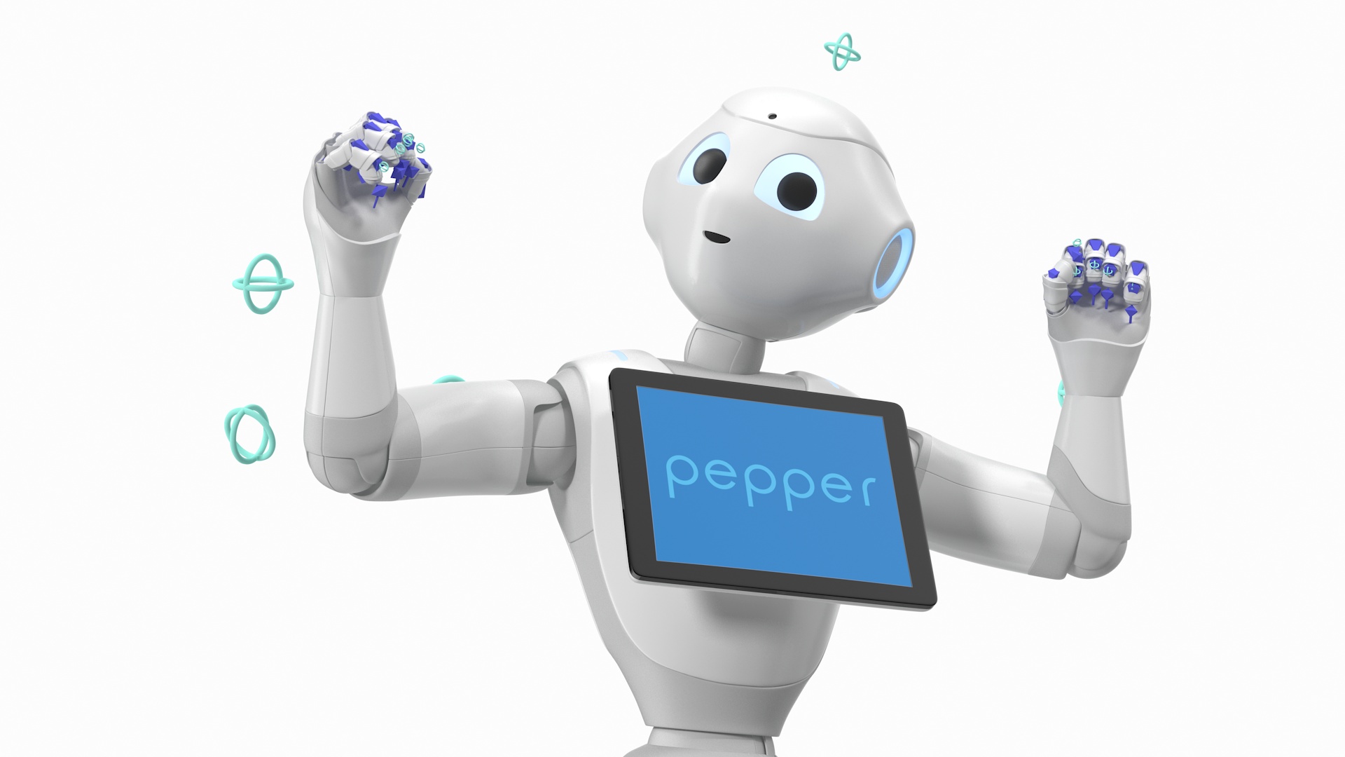 Pepper Robot Rigged 3D model