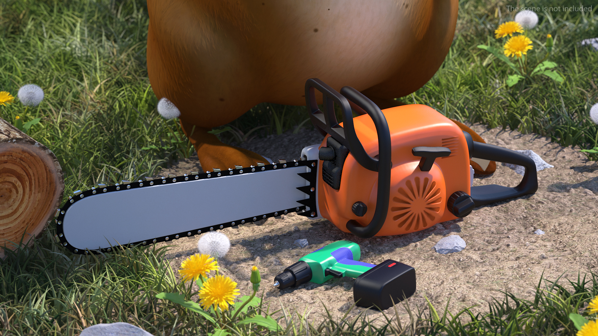 3D Cartoon Chainsaw