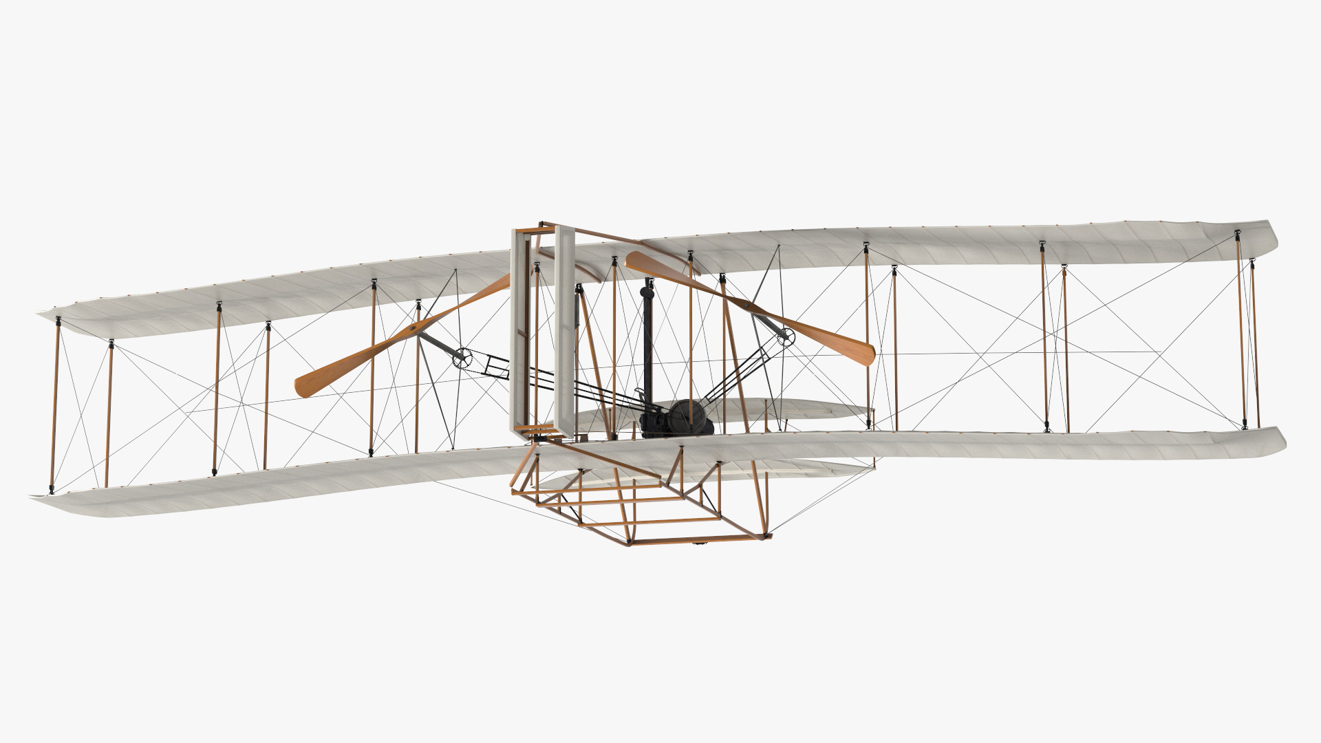 3D Wright Flyer Rigged for Maya model