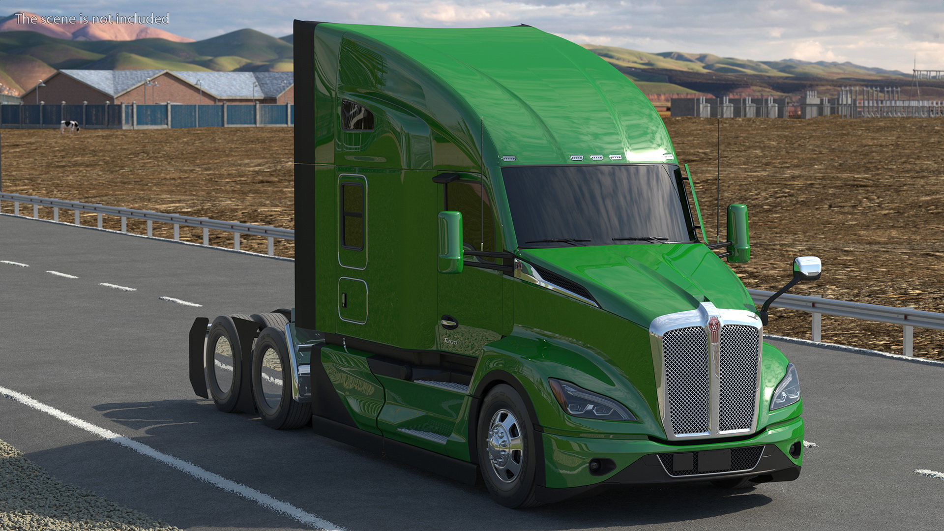 3D Kenworth T680 Truck Exterior Only model