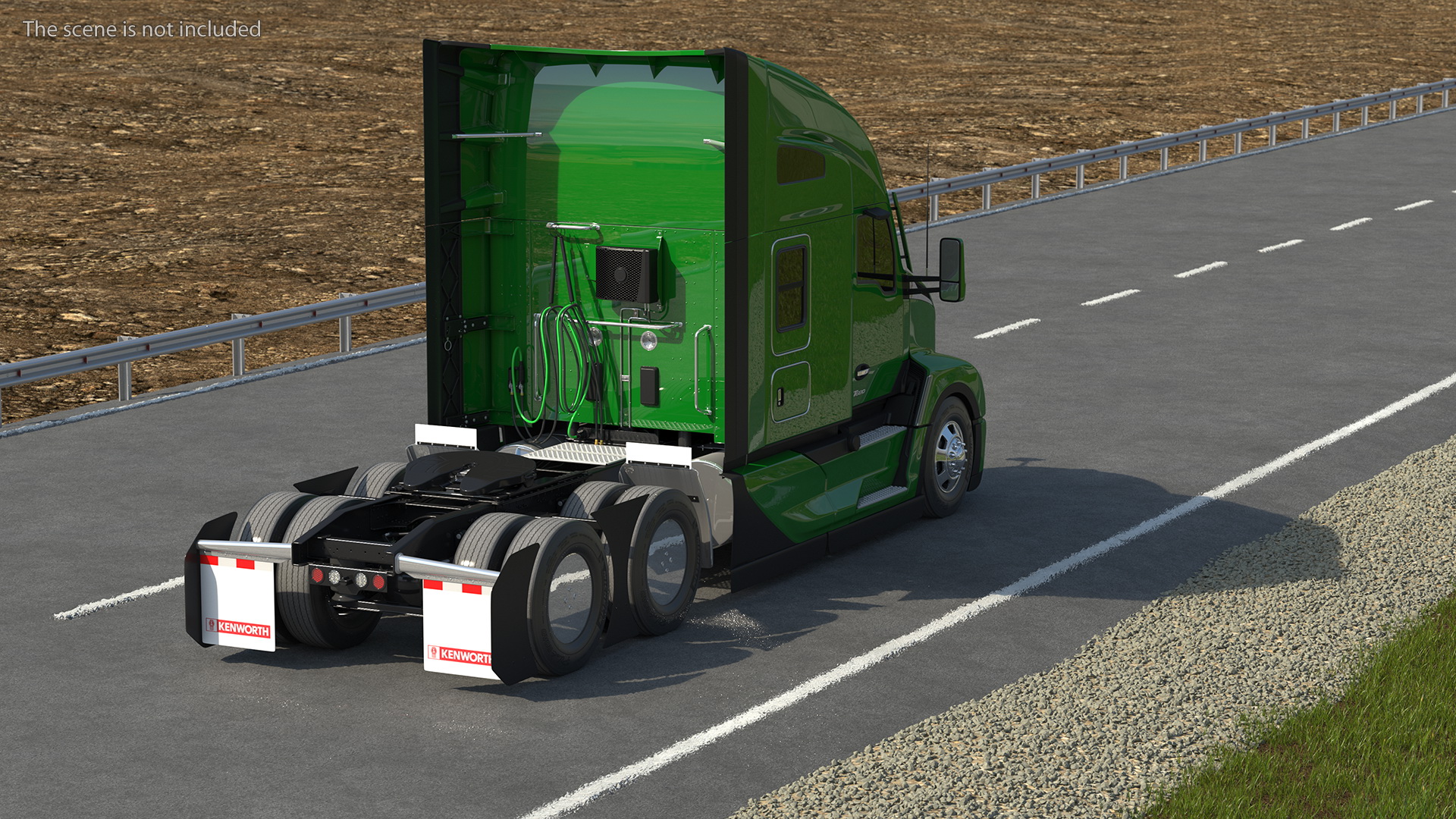 3D Kenworth T680 Truck Exterior Only model