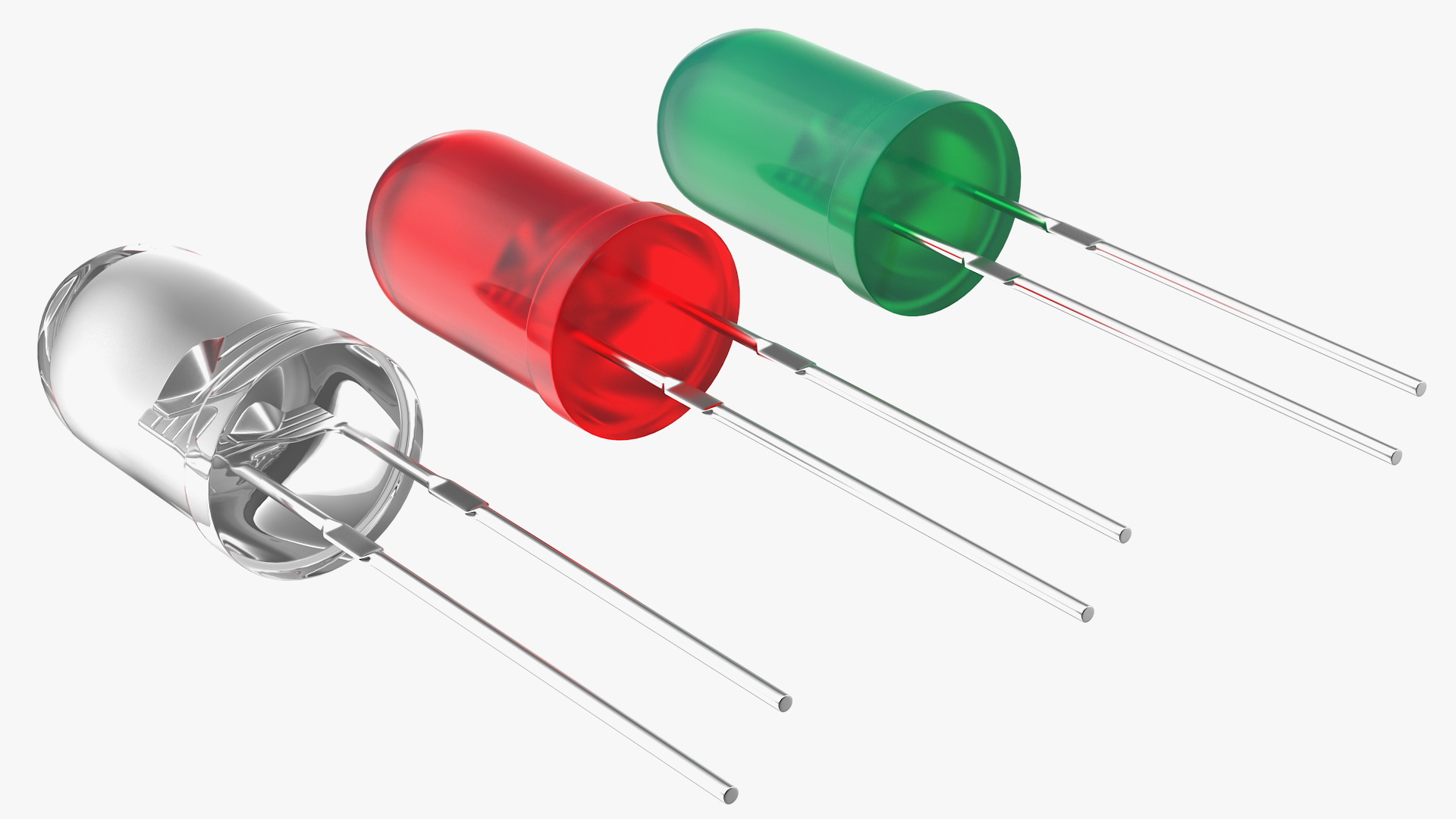 3D model Round Light Emitting Diode Set