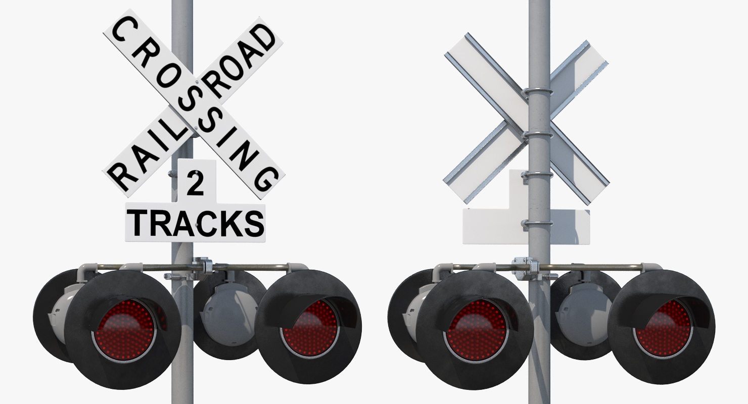 Railroad Crossing Gate 3D