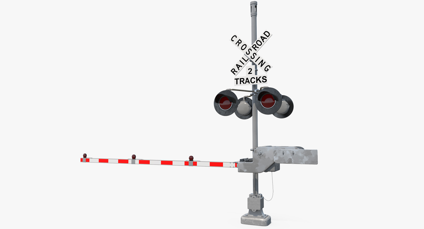 Railroad Crossing Gate 3D