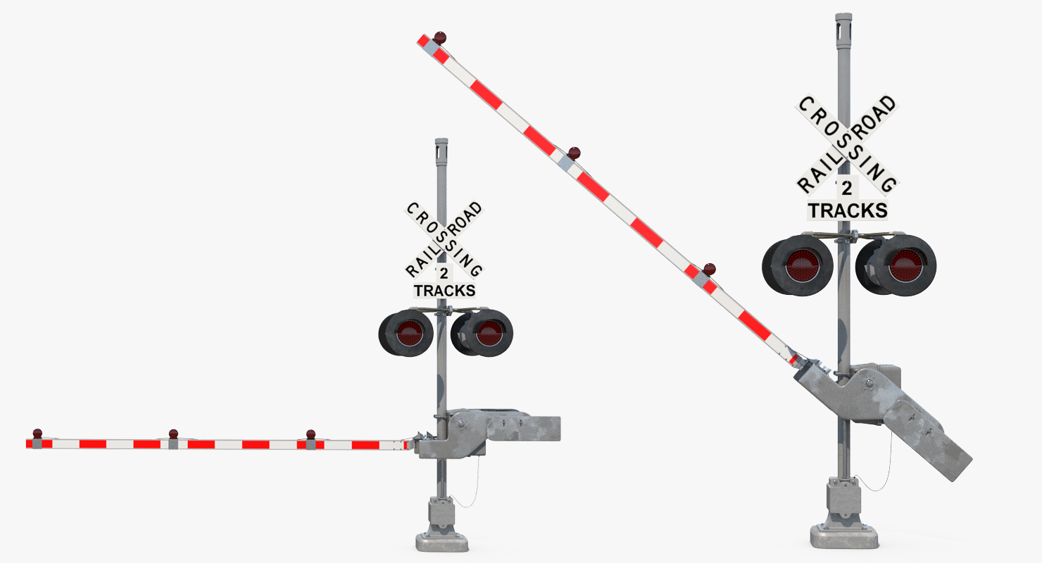 Railroad Crossing Gate 3D