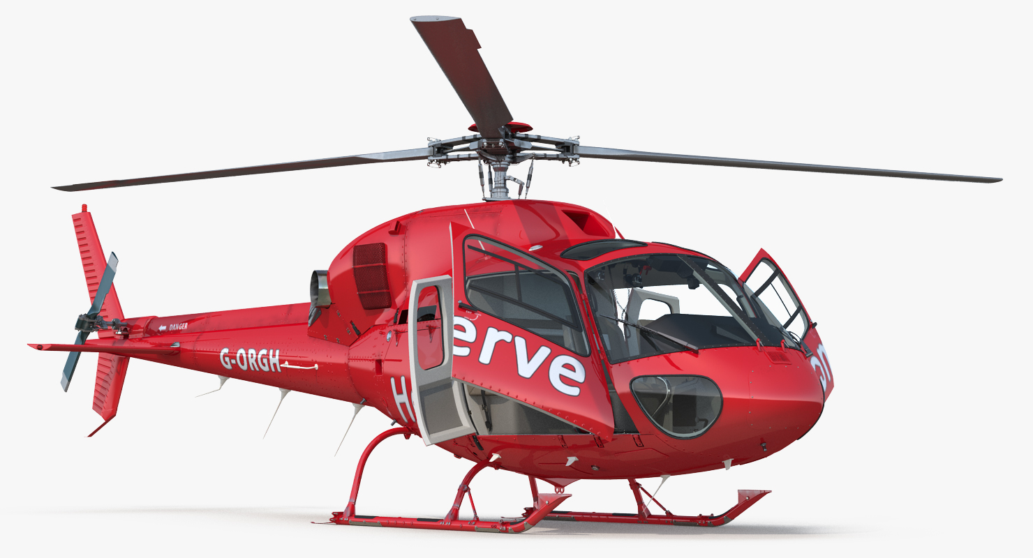 3D Homeserve Helicopter Eurocopter AS 355N Rigged