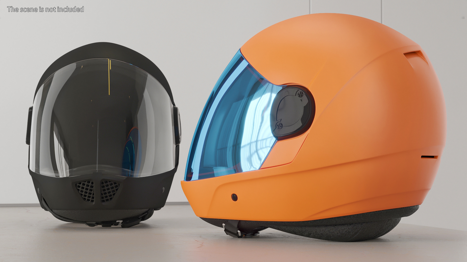 3D Orange Skydiving Helmet model