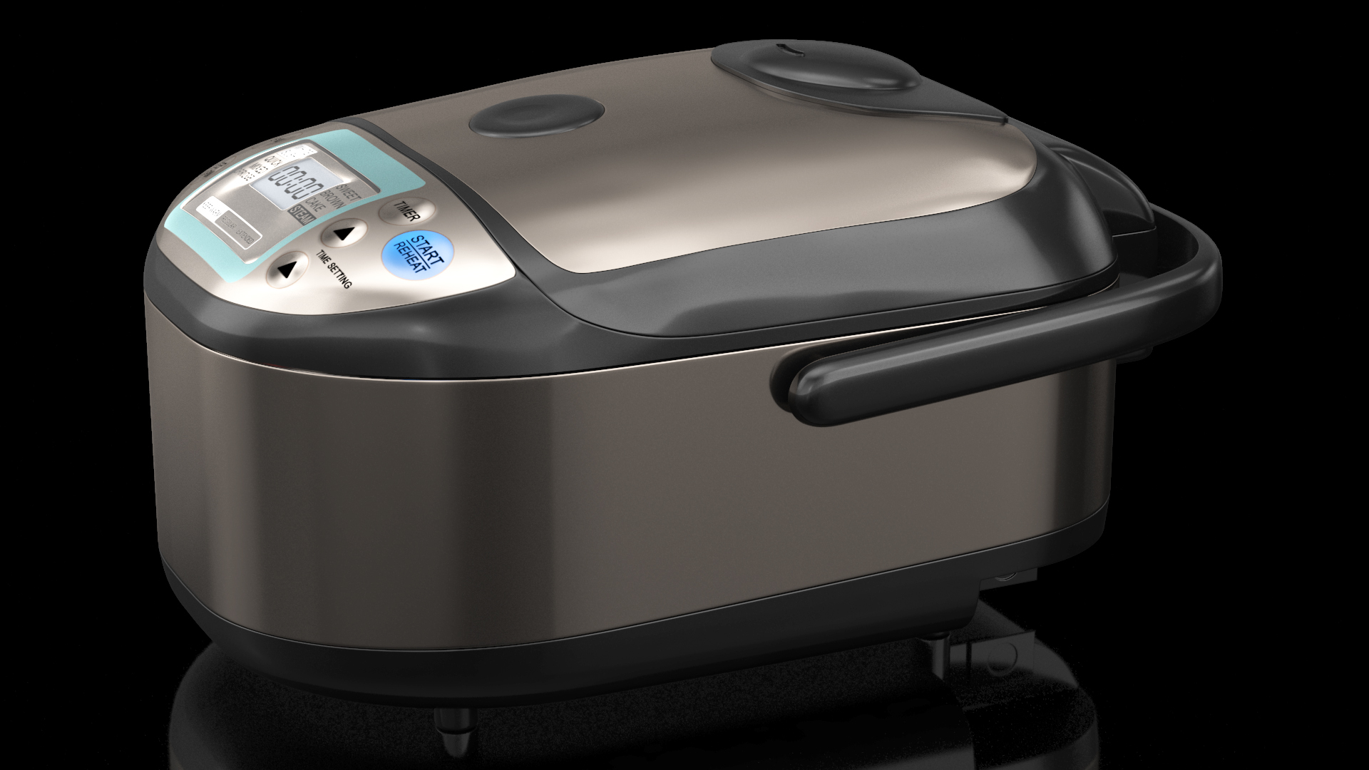 3D model Pressure Rice Cooker Gray