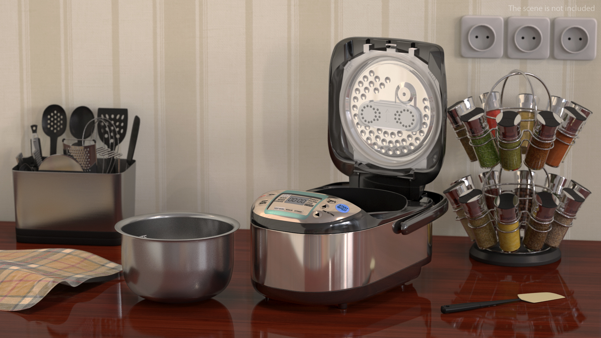 3D model Pressure Rice Cooker Gray