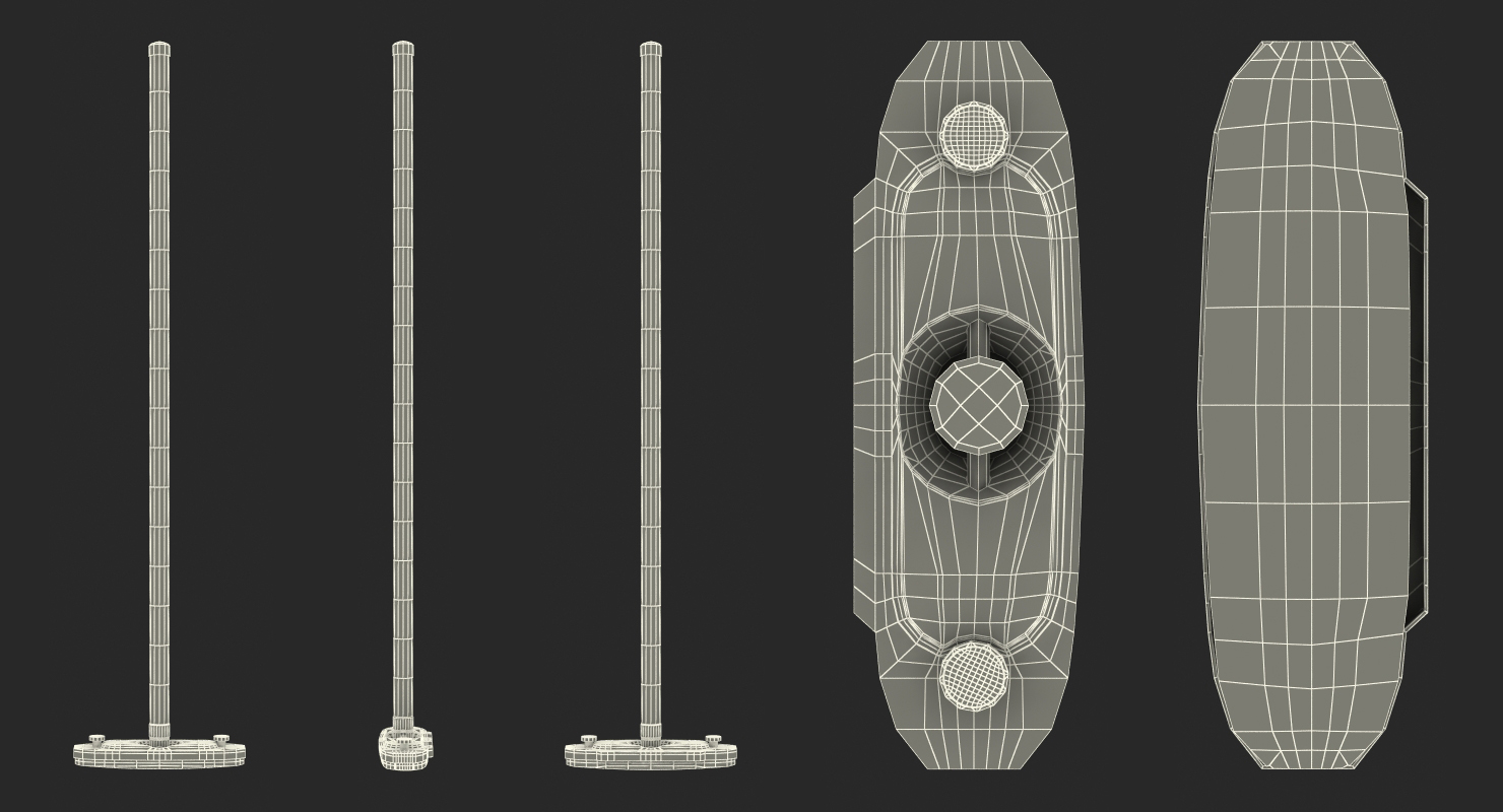 3D Curling Broom model