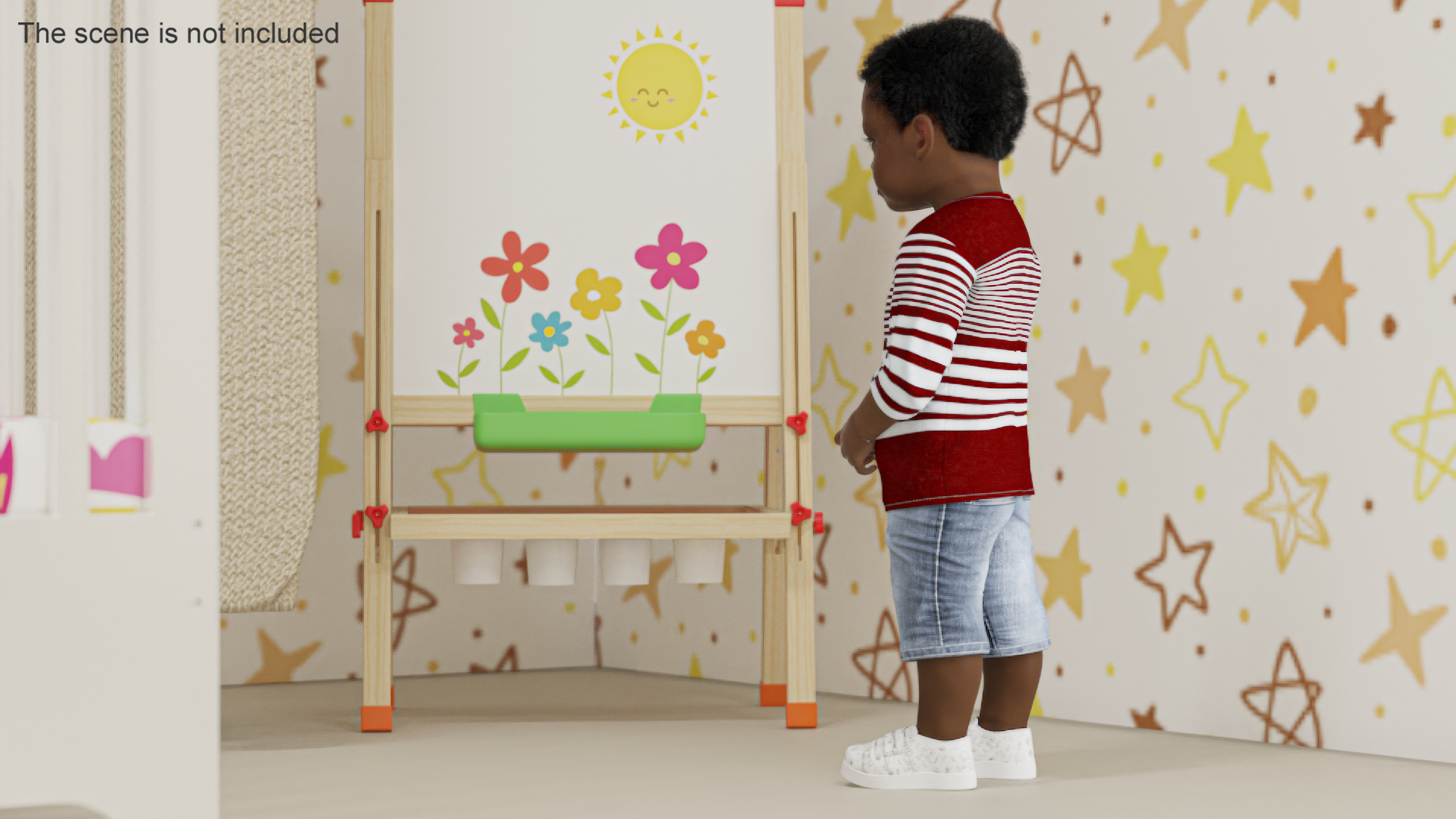 Toddler Black Boy Everyday in Casual Outfit Standing 3D