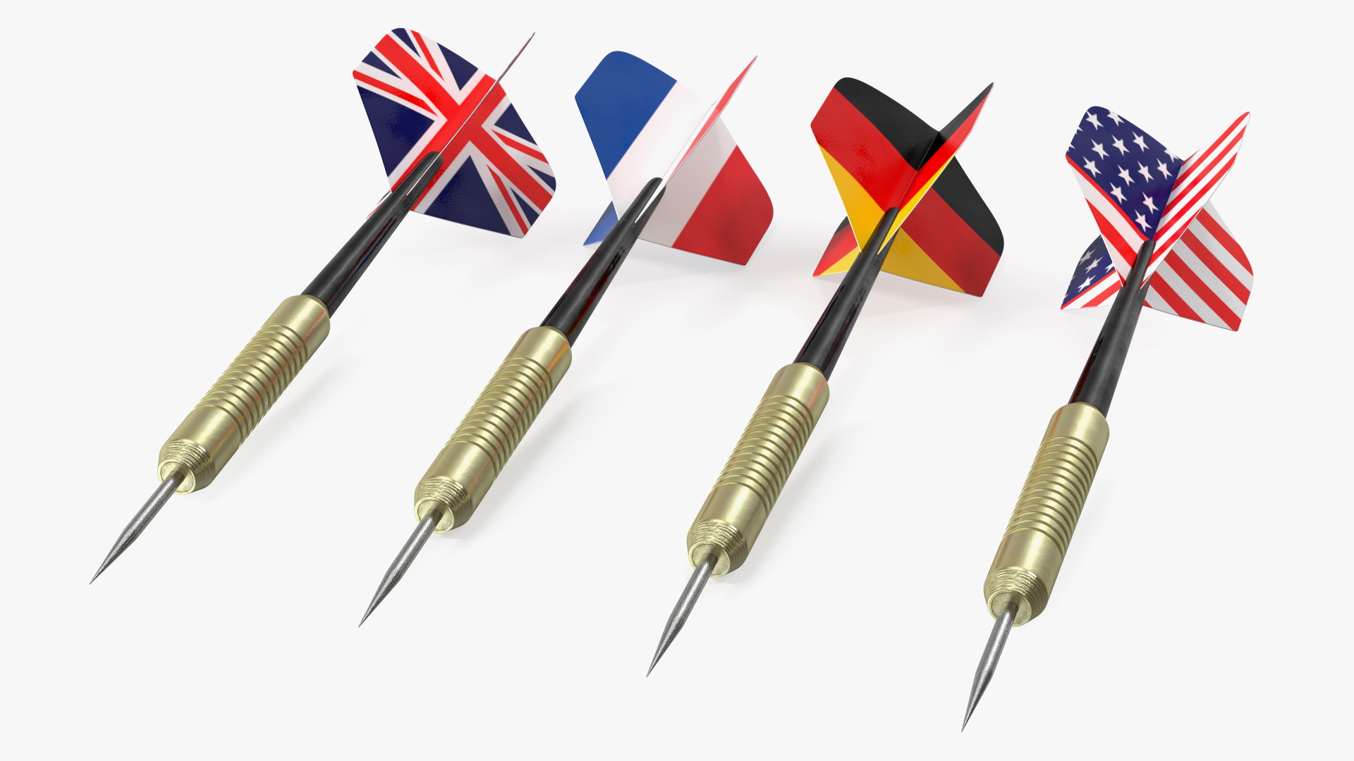 3D model International Flag Themed Darts Set