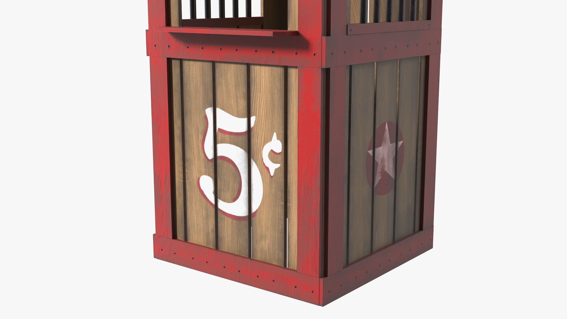 Vintage Carnival Ticket Booth 3D model