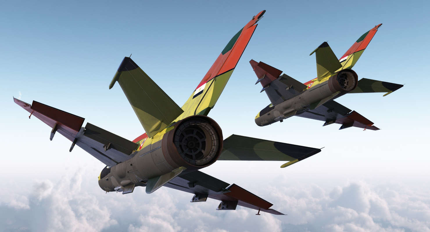 3D model MiG 21 Egyptian Air Force