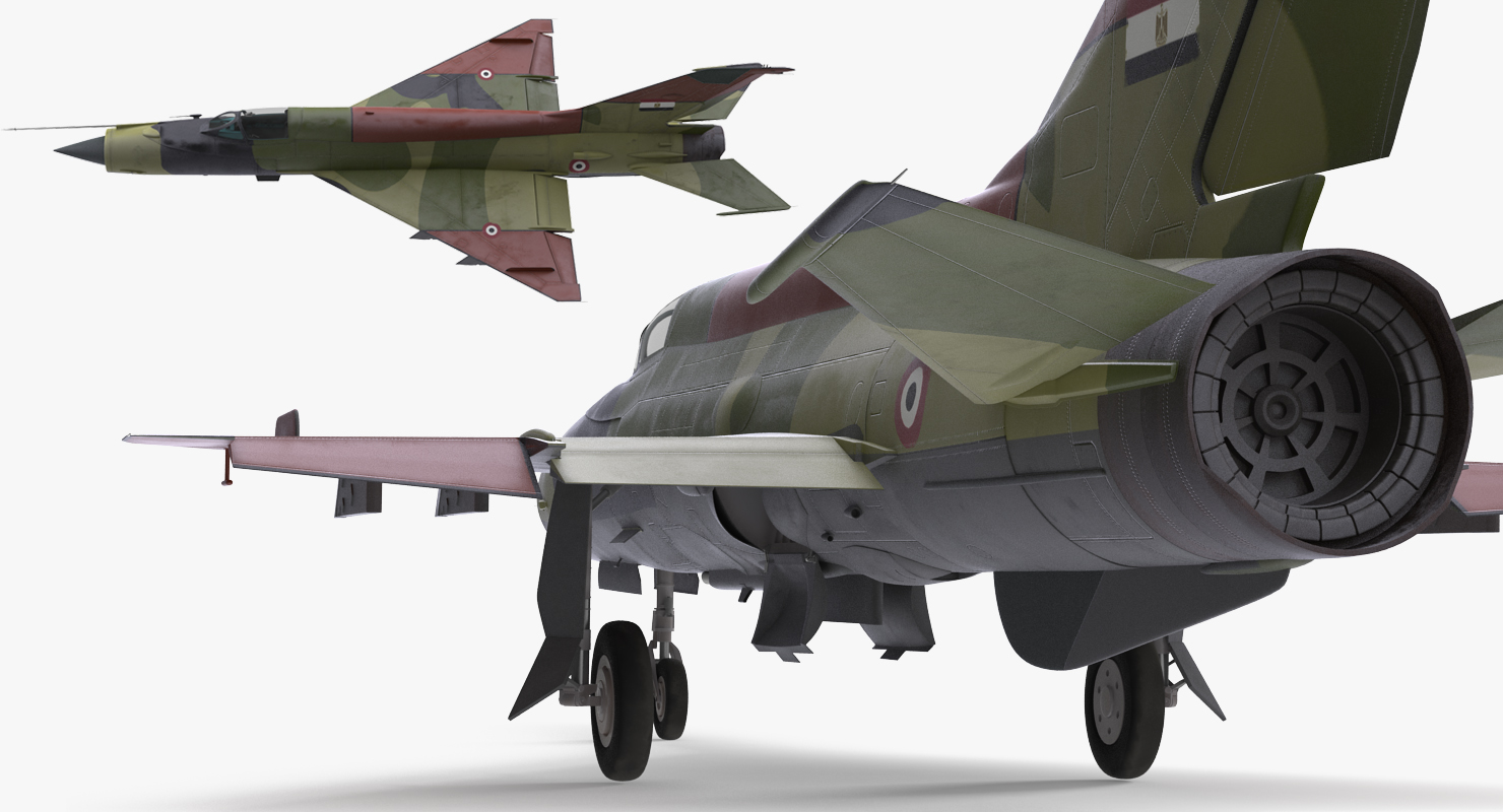 3D model MiG 21 Egyptian Air Force