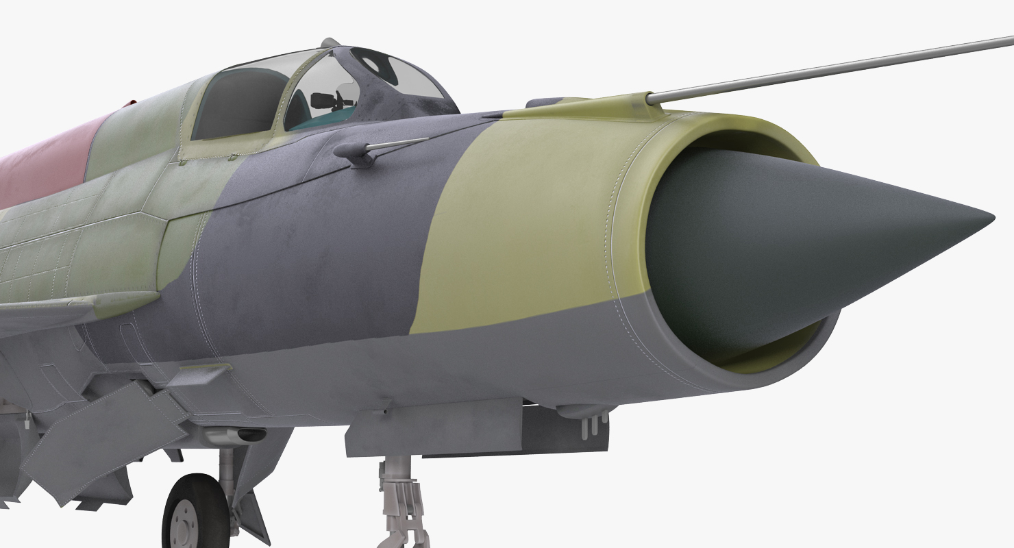 3D model MiG 21 Egyptian Air Force