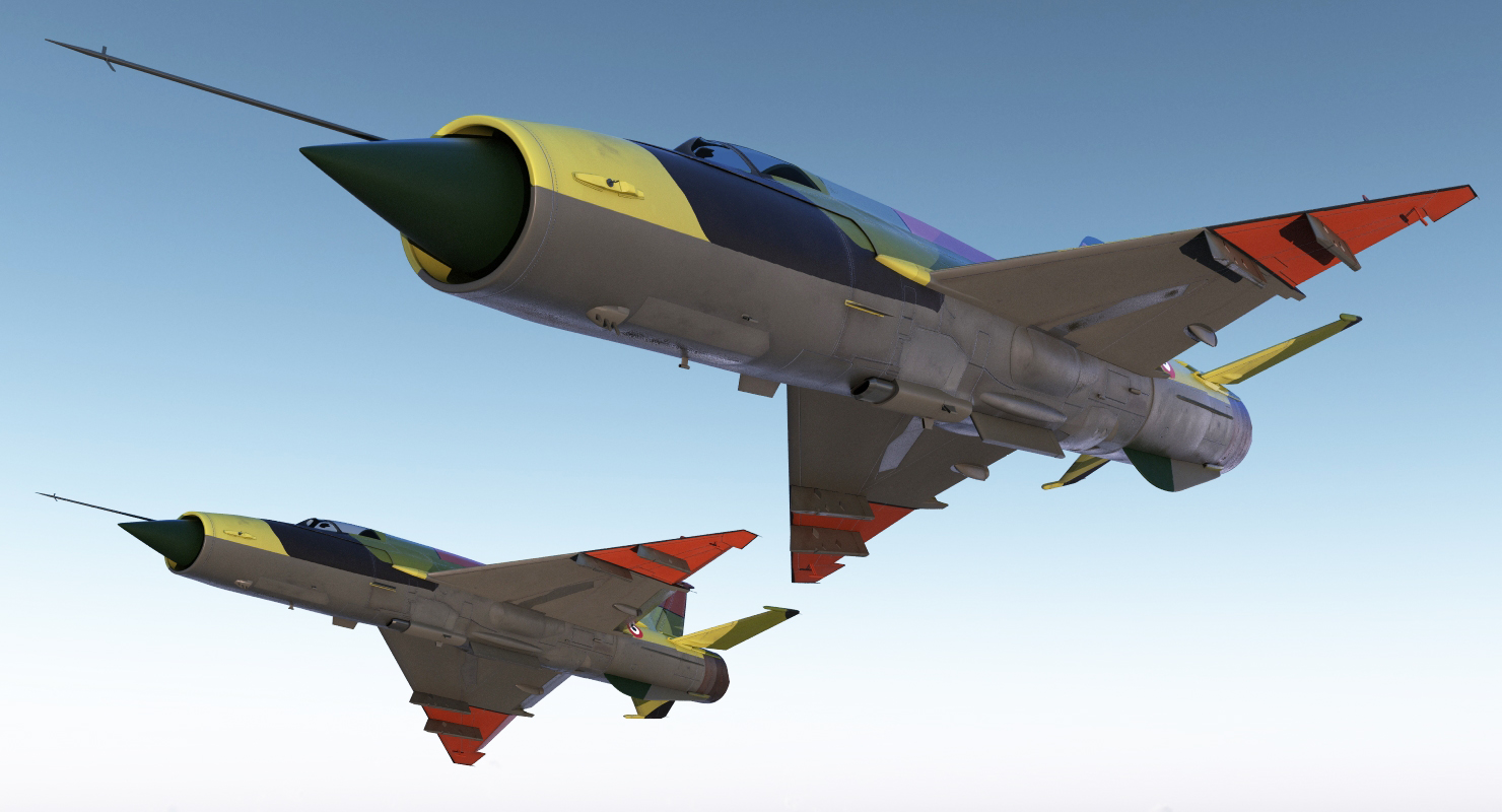 3D model MiG 21 Egyptian Air Force