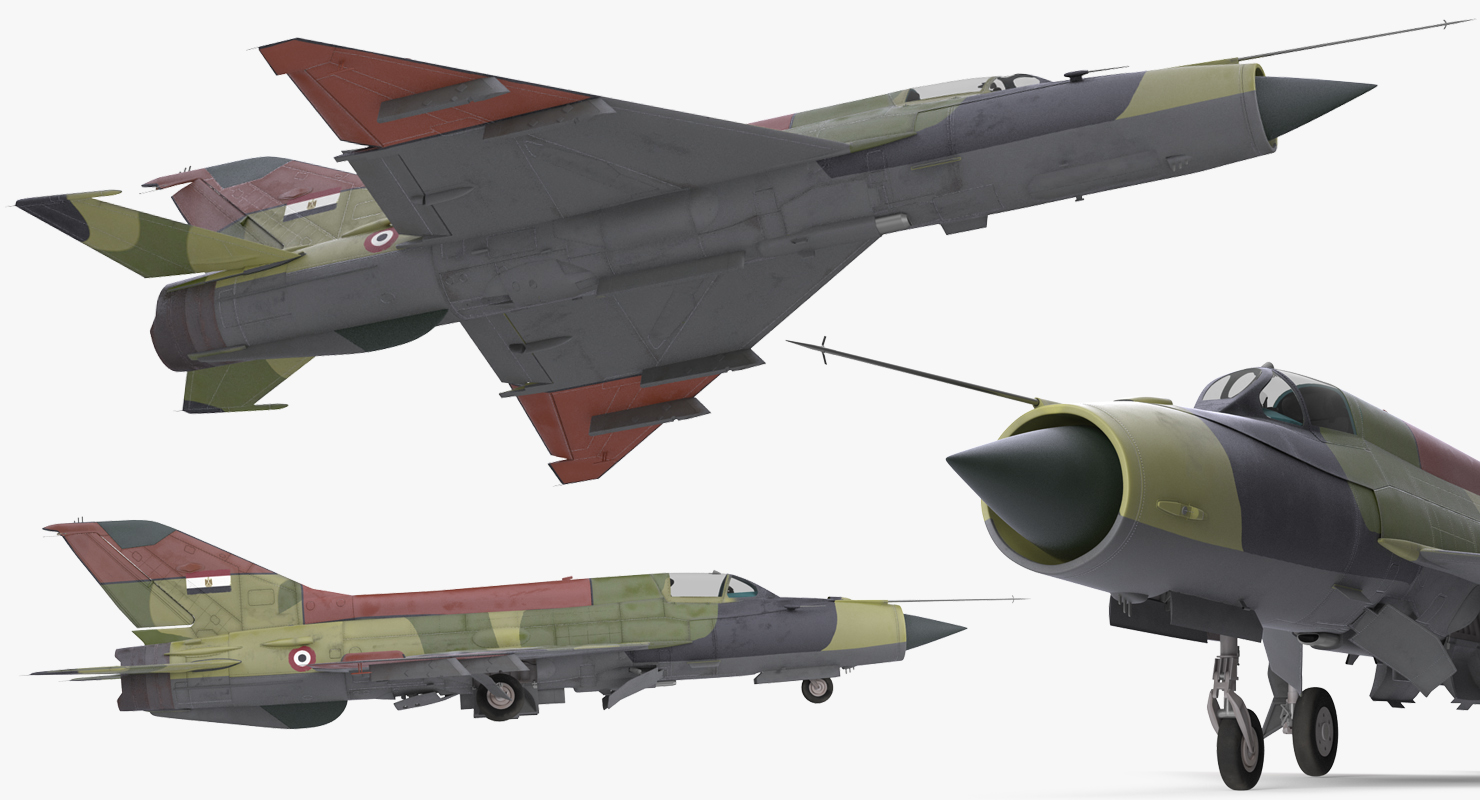 3D model MiG 21 Egyptian Air Force