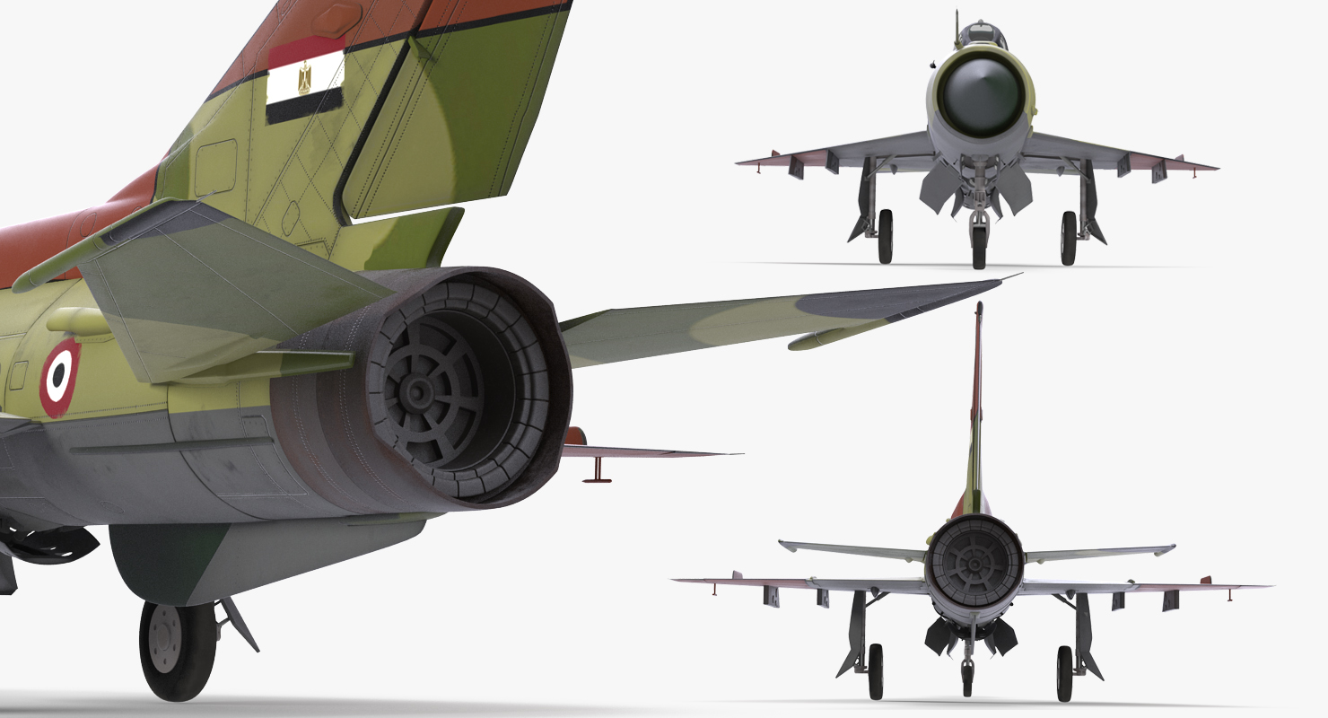 3D model MiG 21 Egyptian Air Force