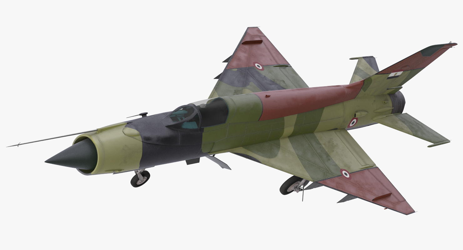 3D model MiG 21 Egyptian Air Force