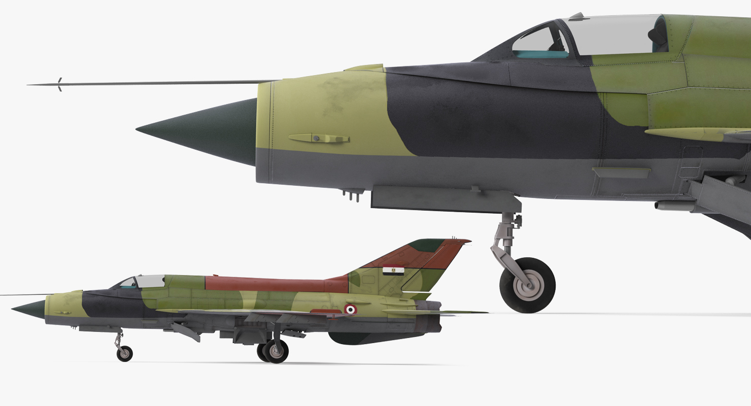 3D model MiG 21 Egyptian Air Force