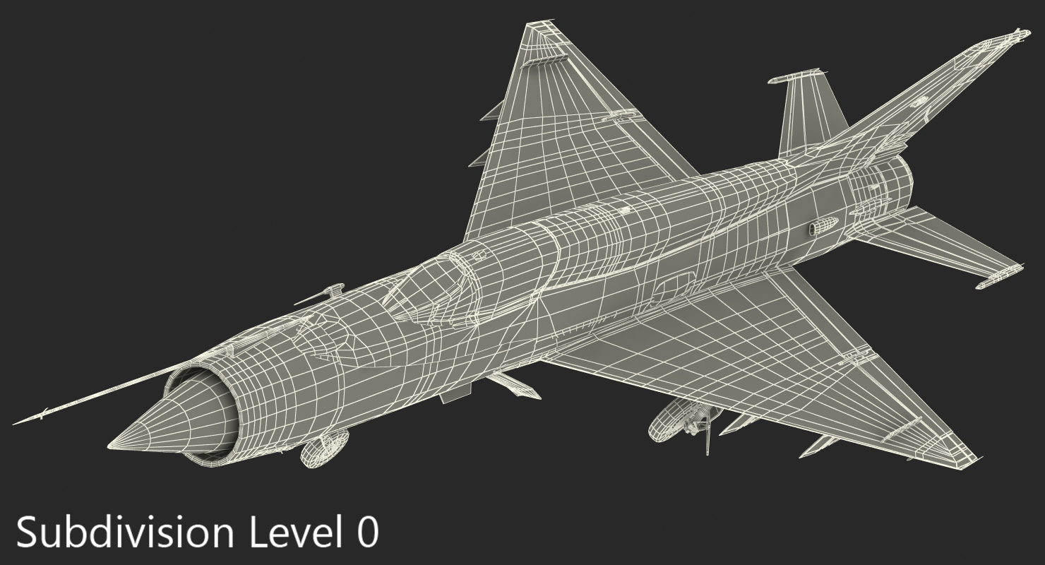 3D model MiG 21 Egyptian Air Force