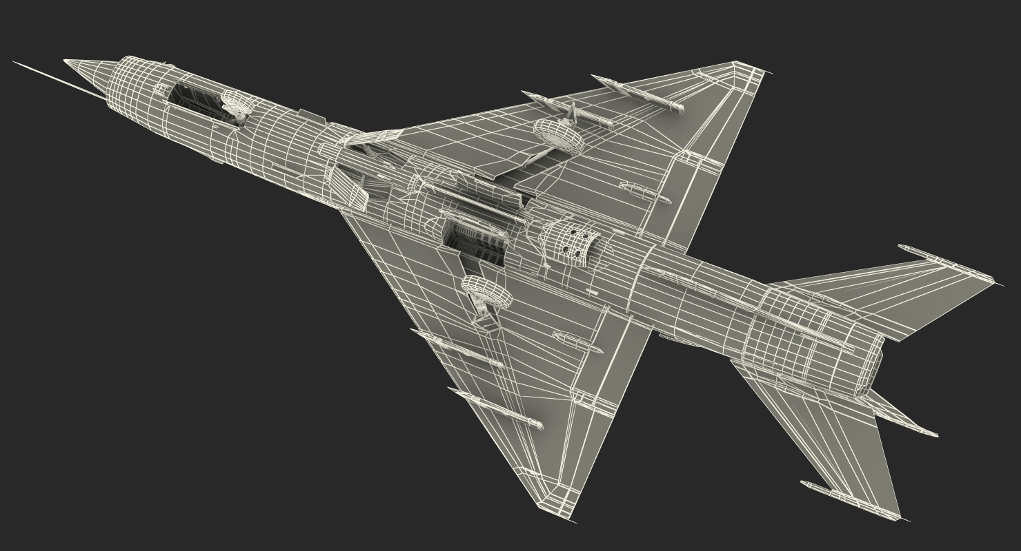 3D model MiG 21 Egyptian Air Force